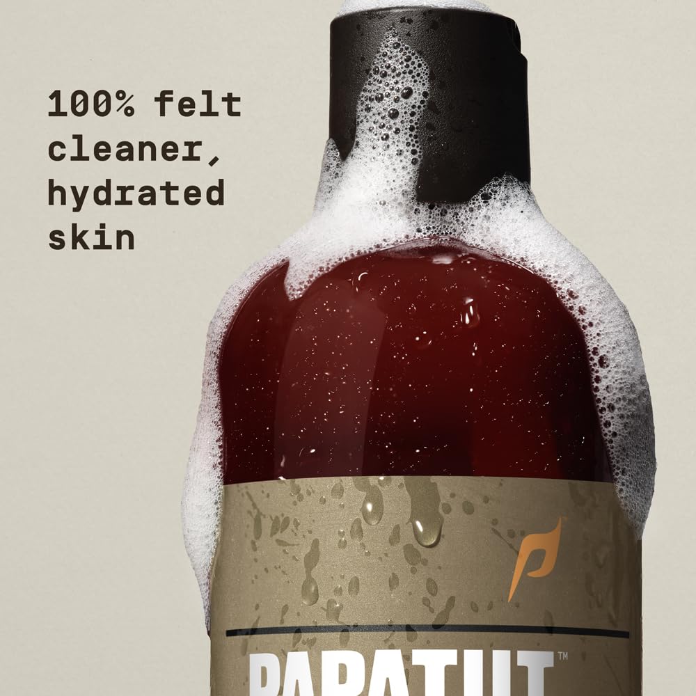 PAPATUI by Dwayne Johnson Refreshing Body Wash for Men | Exfoliating, Hydrating & Made with Coconut Oil | Sandalwood Suede | 18 oz (Pack of 3)