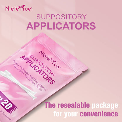 (40 Packs) Disposable Vaginial Applicators Individually Wrapped Hygienic Fit to Size 00 Cap-sules and Many Shapes of Suppositories, Tablets Feminine Care Applicators from