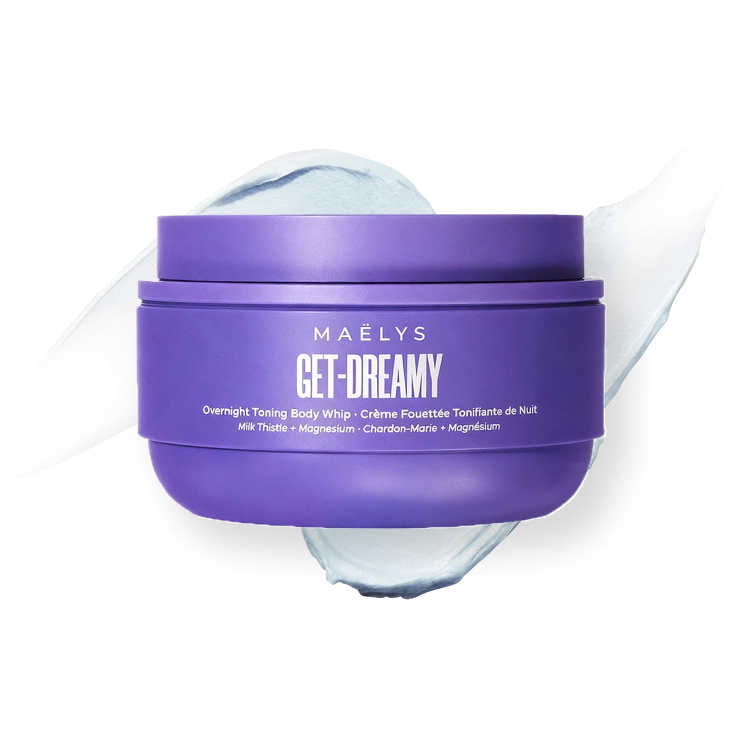 MAËLYS GET-DREAMY Overnight Toning Whip - Cellulite Cream & Skin Tightening Support with Milk Thistle + Uva-Ursi - Moisturizing Body Cream in a Whipped Texture (6.8 Fl Oz)