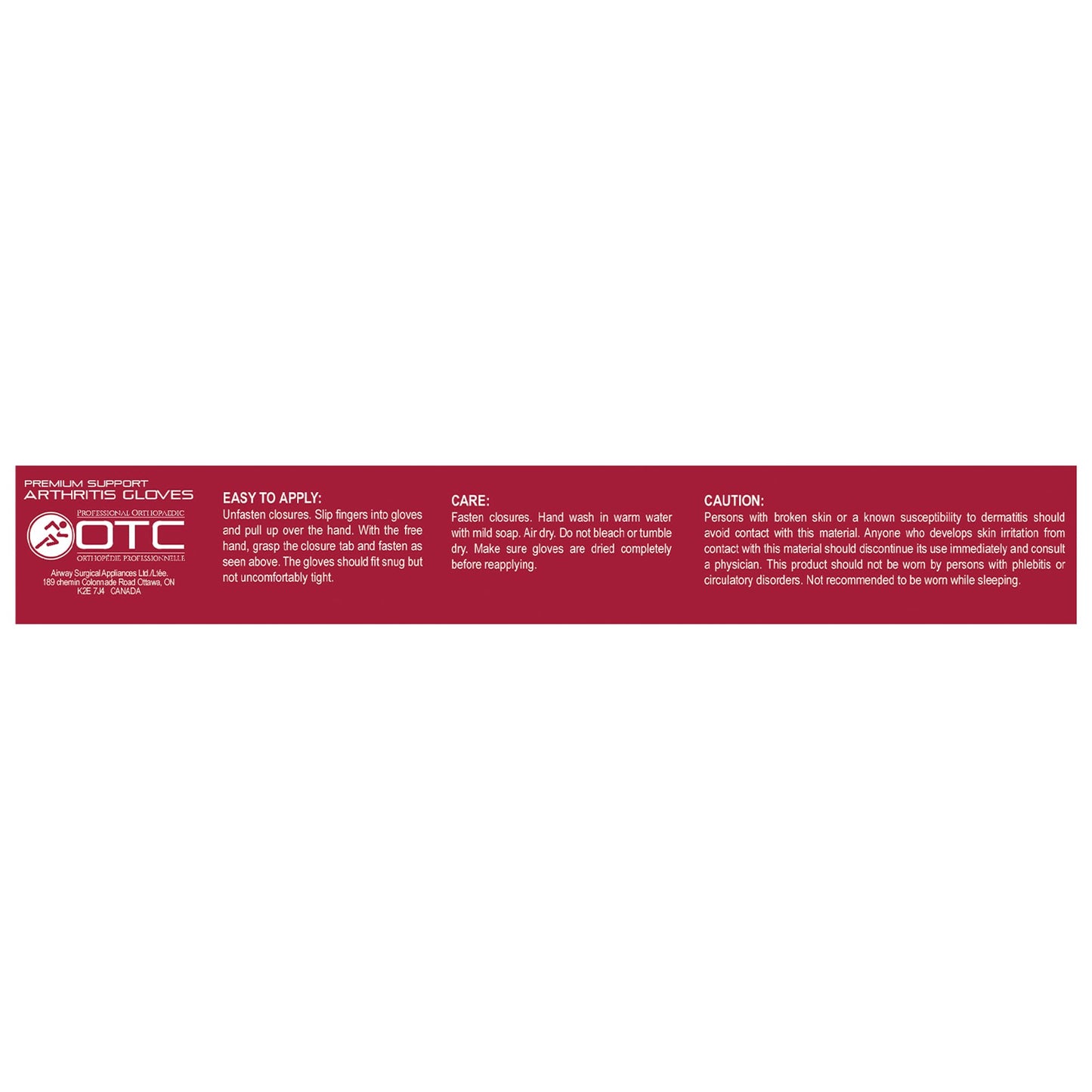 OTC Premium Support Arthritis Gloves, 1 Pair, Large