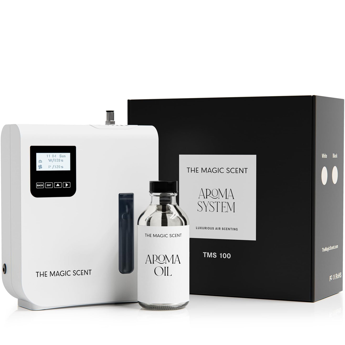 The Magic Scent Diffuser, Scent Air Machine for Home & Hotels, HVAC or Portable Nebulizing Diffuser - Large Room Waterless Aroma Machine - Aroma Oil Included