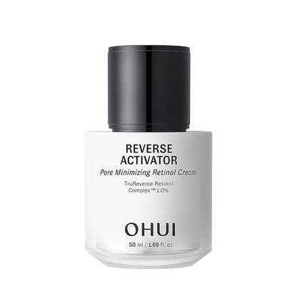 OHUI Reverse Activator Pore Minimizing Retinol Cream | Korean Skin Care | Low to Non-irritating Retinol Moisturizer for Face | Visibly Reduces Wrinkles and Pore Size