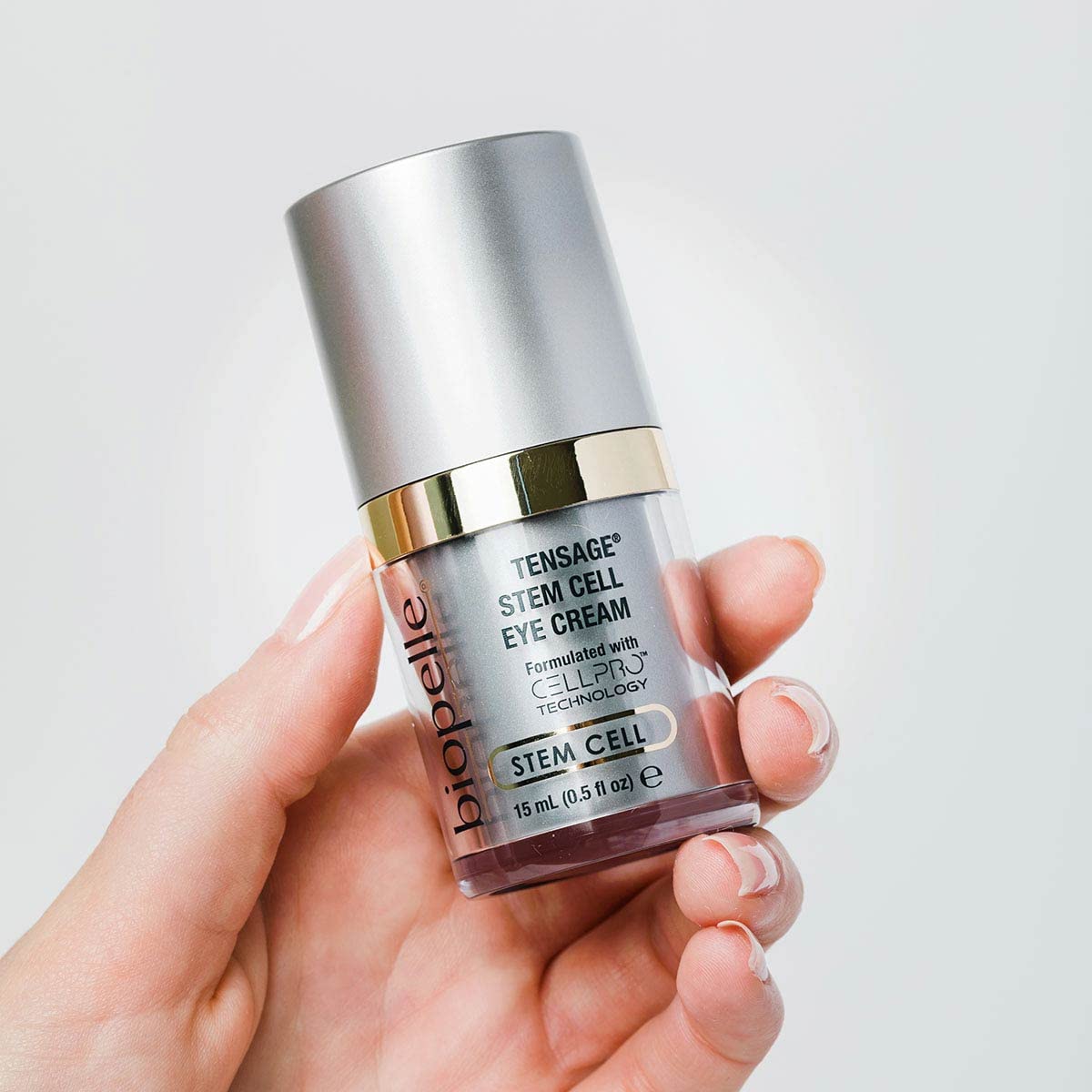 Biopelle Tensage Stem Cell Eye Cream, Under-Eye Cream for Dark Circles, Puffiness, and Bags with CellPro Technology, Caffeine, Retinol, and Peptides, 0.5 Oz
