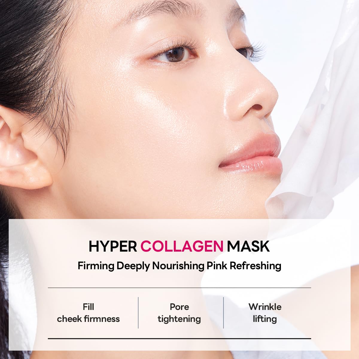 Mediheal Hyper Collagen - Collagen Real Deep Mask, Overnight Firming & Hydrating Gel Mask, Pore Appearance Refining, Plumping & Elasticity Care, Korean Skincare (4ea)
