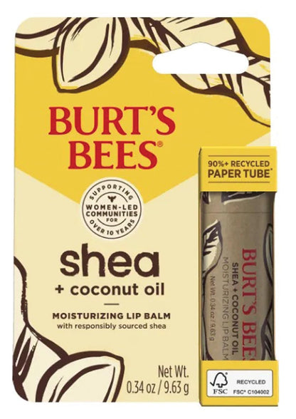 Burts Bees Shea & Coconut Oil Lip Balm, 0.34 Oz