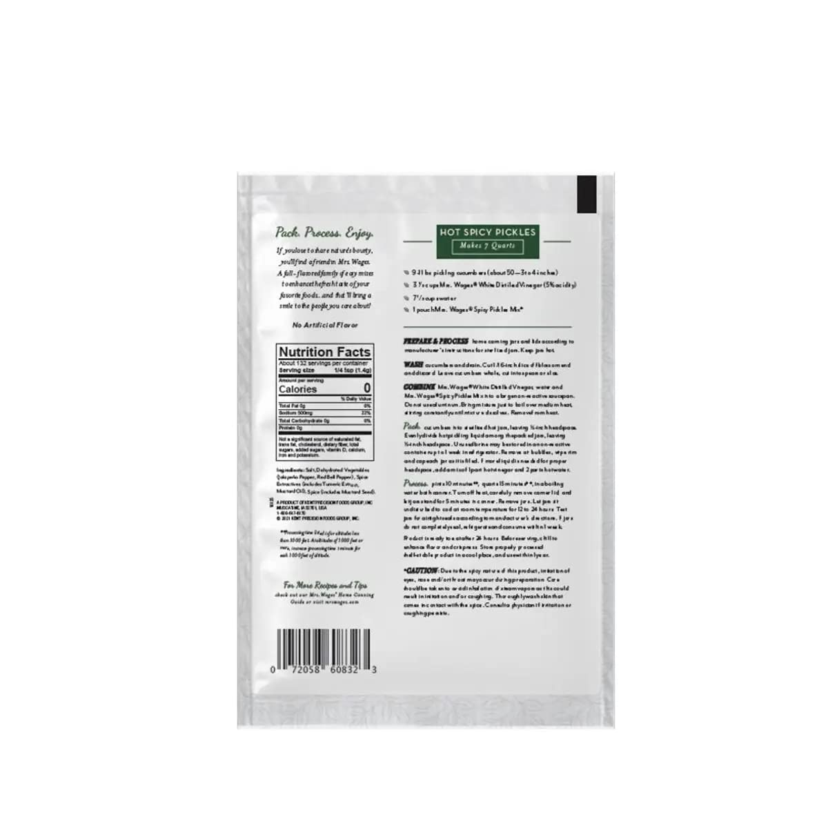 Mrs. Wages Spicy Pickling Mix, Hot 6.5oz (3 pack)