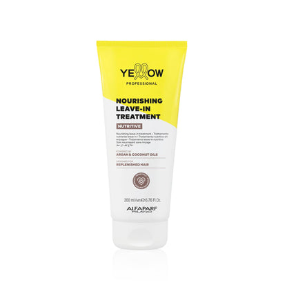 Alfaparf Milano Yellow Professional Nutritive Nourishing Leave-In Treatment for Dry Hair - Powered by Argan & Coconut Oils - Designed for Replenished Hair (6.76 fl oz / 200ml)