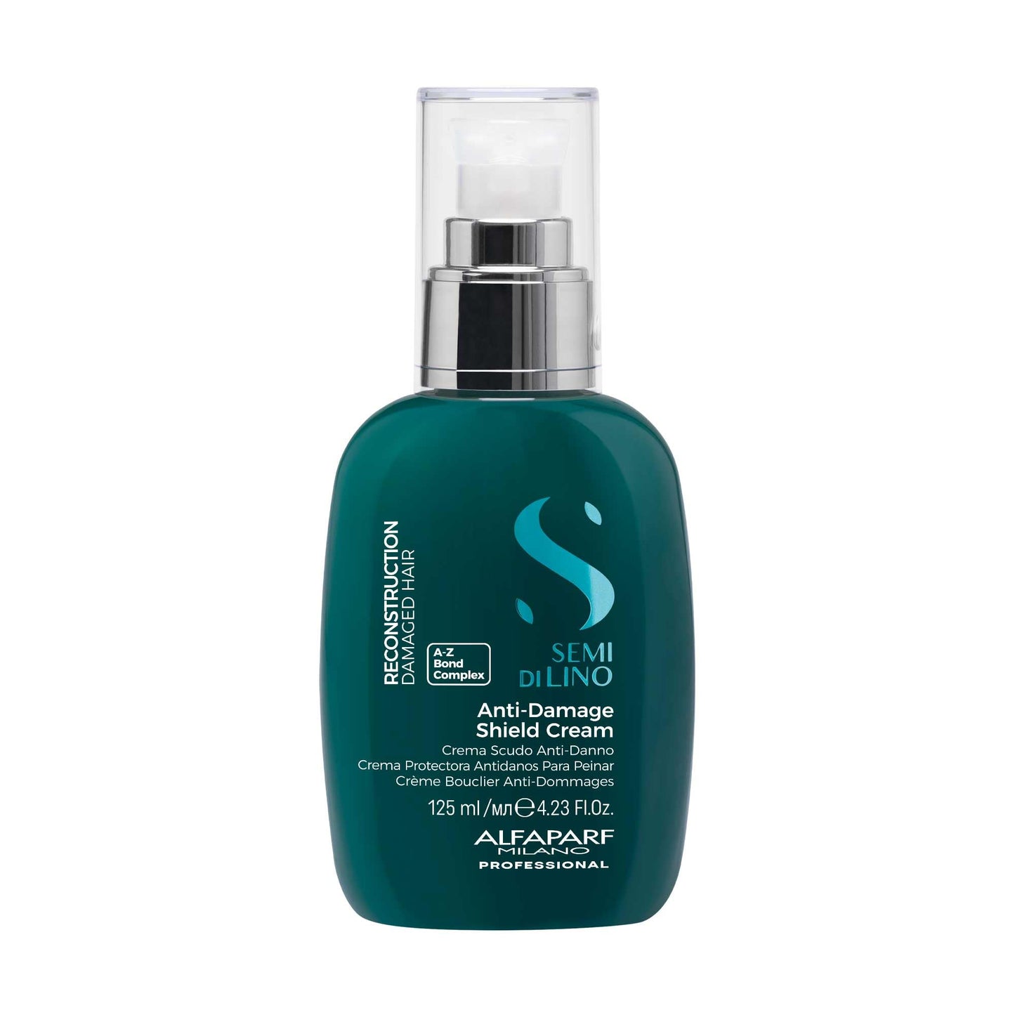 Alfaparf Milano Semi di Lino Reconstruction Bond Repair Hair Treatment Cream for Damaged Hair - Thermal Protector - Hair Breakage Repair Shield Leave-In - Vegan (4.23 oz)
