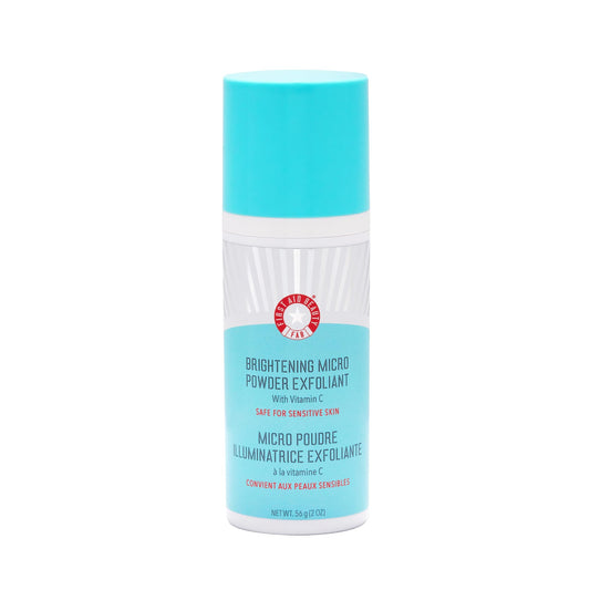 First Aid Beauty Micro Powder Exfoliant - Face Exfoliator with Vitamin C & Jojoba Beads - Ultra-Fine Face Scrub Revives Dull Skin, (2 oz)
