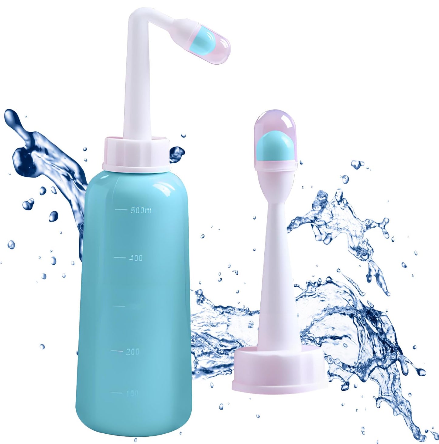500ml/17oz Internal Cleaning External Cleaning Premium Peri Bottle for Postpartum Care Upside Down Peri Bottle, Portable Bidet for Perineal Recovery and Cleansing After Birth