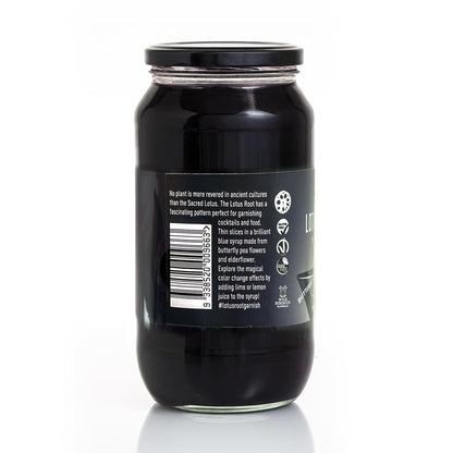Butterfly & Elderflower Lotus Root Slices, 60 Slices per Jar | All-Natural, Vegan, Kosher, Gluten-Free, Non-GMO | Naturally Colored with Butterfly Pea Flower, Elderflower Infused