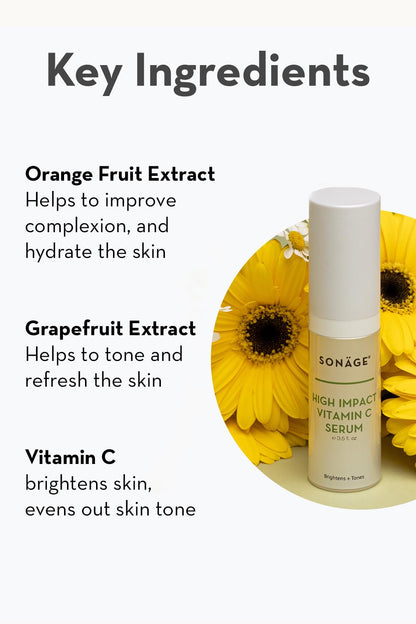 Sonage High Impact Vitamin C Serum:With Hyaluronic Acid | Hydrates & Fades Appearance Of Dark Spots