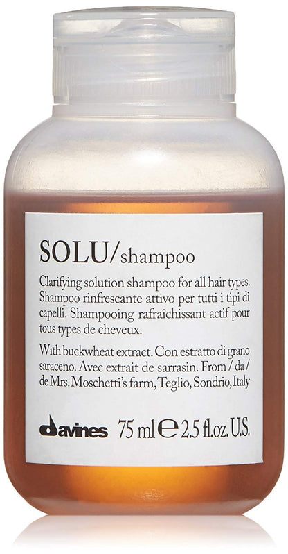 Davines SOLU Shampoo, Clarify And Remove Residue, Refresh Scalp And Leave Hair Shiny And Soft