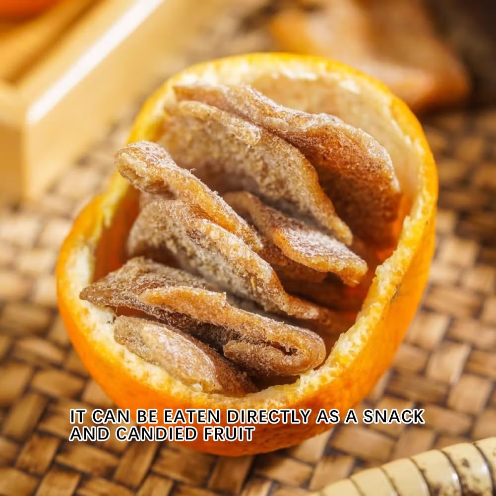 SIJIYUNLI-Jiu Zhi Chenpi 120g/4.23oz Orange Peel Preserved Fruit, Relieve Heat, Thirst, Appetizer, Can be Soaked in Water, Sweet, Sour, Salty