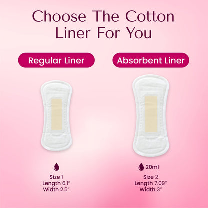 Genial Day - Cotton Panty Liners, Vegan & Non-Toxic Liners, for Women with Far-IR Anion Strip, Soft & Breathable, 6.1 Inches Long (Regular), 216 Liners, 9 Packs X 24