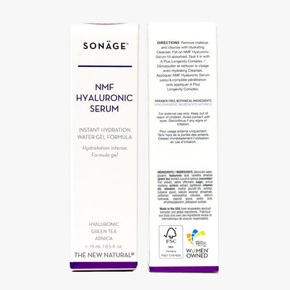 Sonage NMF Hyaluronic Acid Serum: Anti-Aging Face Plumping Serum | Ultra Hydrating for Dehydrated Skin