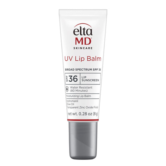 EltaMD UV Lip Balm Sunscreen, Moisturizes and Protects Dry Cracked Lips, Water Resistant up to 80 Minutes, Transparent Zinc Oxide Sunscreen