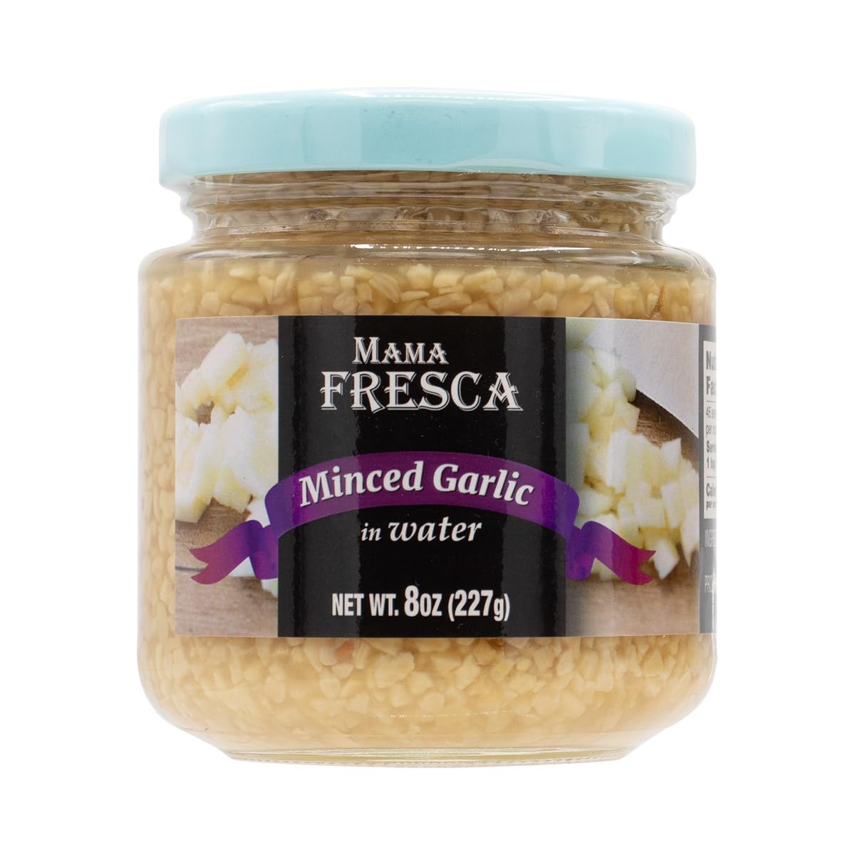 Mama Fresca Minced Garlic in Water 8oz Jar (Pack of 1)