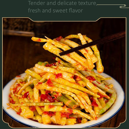 Bamboo Shoots-Spicy Bamboo Shoot Strips - 280g Can, Chinese Food, Can Be Served With Rice/Noodles (Spicy).