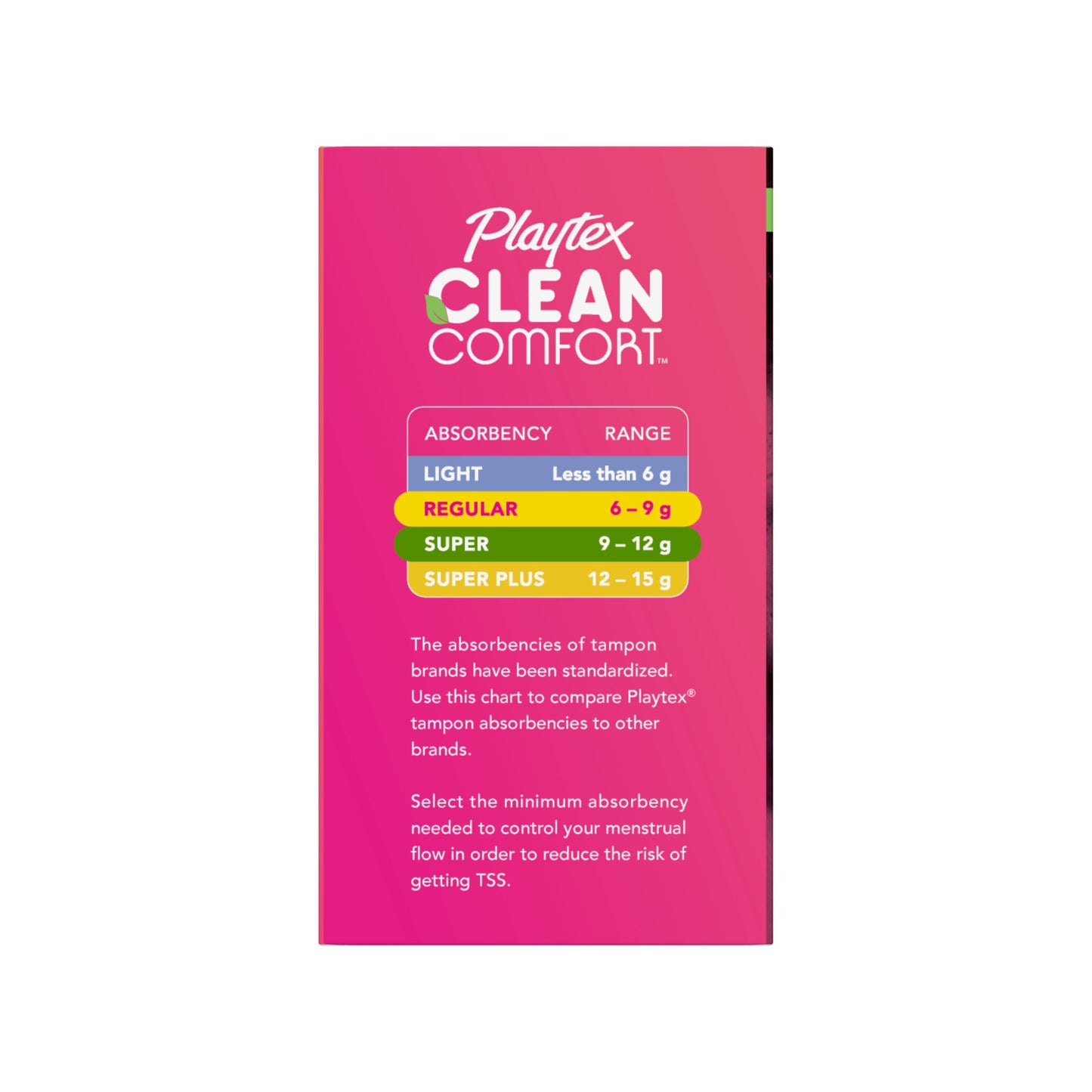 Playtex Clean Comfort Organic Cotton Tampons, Super Absorbency, Fragrance-Free, Organic Cotton - 30ct