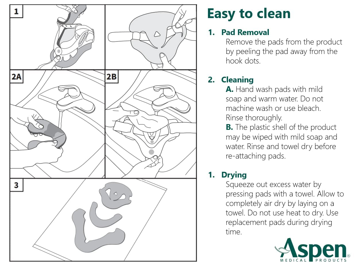 Aspen Vista Cervical Collar Replacement Pads, Moisture-Wicking & Optimal Pressure Distribution, 984020