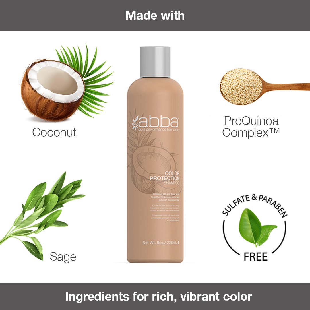 ABBA - Pure Color Protection Shampoo - Coconut Oil & Sage