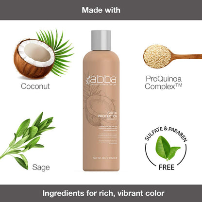 ABBA - Pure Color Protection Shampoo - Coconut Oil & Sage