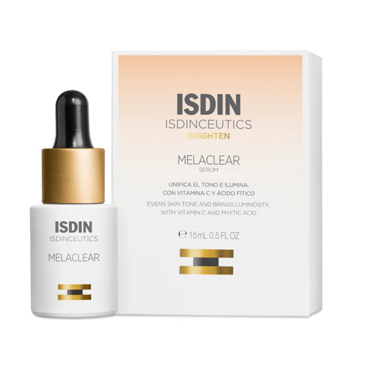 ISDIN Isdinceutics Melaclear Dark Spot Correcting Serum for Face - Sun Spot Reducer that Contains Vitamin C and Antioxidants, to Even Skin Tone from Sun Exposure 0.5 FL OZ