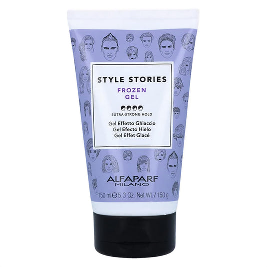Alfaparf Milano Style Stories Frozen Hair Styling Gel - Strong Hold Hair Gel Made With Moringa Oleifera for Hard to Hold Styles & Manageability - Ideal for All Hair Types (5.3 fl oz)