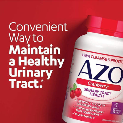 AZO Complete Feminine Balance Daily Probiotics for Women (60 Count) + Cranberry Softgels for Urinary Tract Health (100 Count)