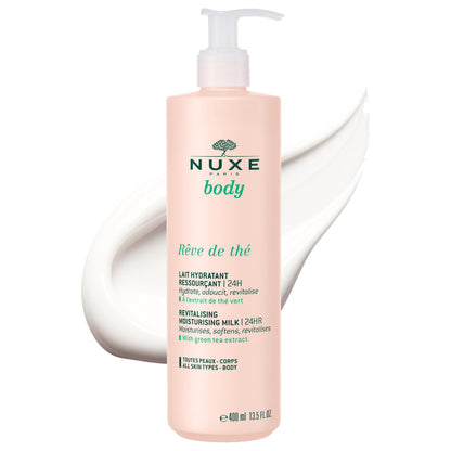 Nuxe Rêve de Thé Revitalising Moisturising Body Lotion 24h Hydration. Moisturizes, Softens & Revitalizes with Green Tea Extract, 13.5 fl oz