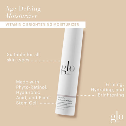 Glo Skin Beauty, HA-Revive Hyaluronic Hydrator | Hyaluronic Acid + Plant Stem Cell Facial Hydrating Moisturizer, 1.7 Ounces