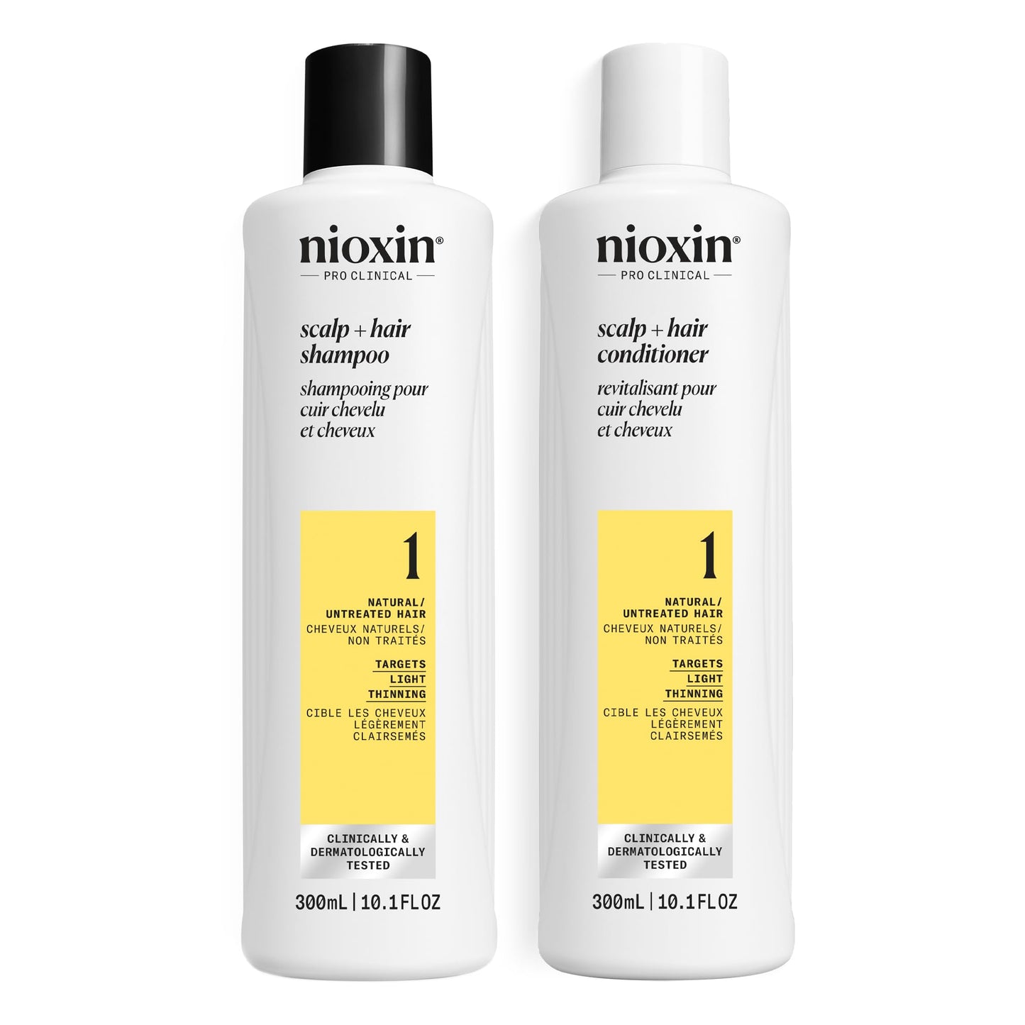 Nioxin Duo Kit | System 1 Scalp + Hair Thickening Shampoo & Conditioner, 10.1 Fl Oz Each | For Natural Hair with Light Thinning