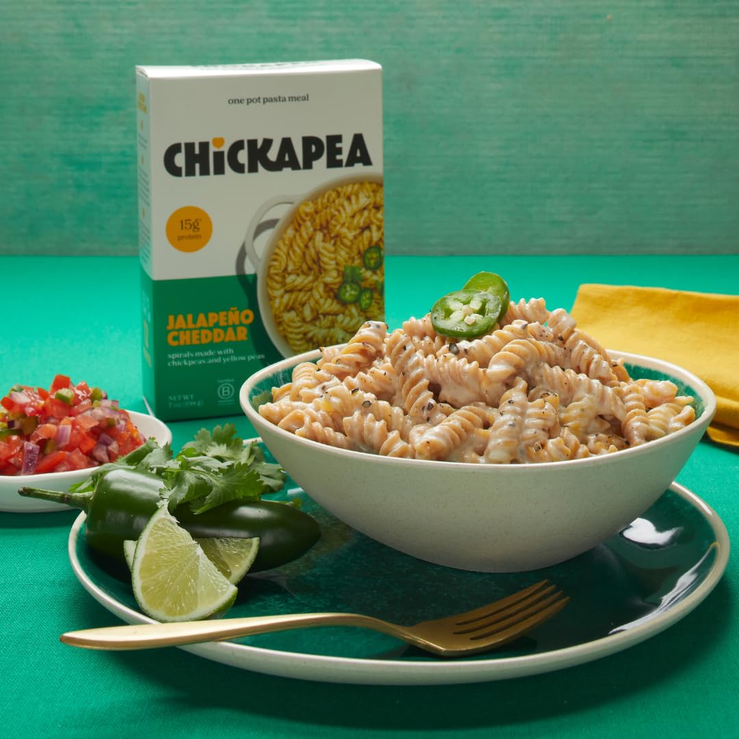 Chickapea One Pot Chickpea Pasta - White Cheddar with Jalapeno - 7 oz (Pack of 1)