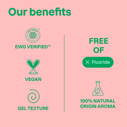 Attitude Baby and Child Fluoride-Free Training Toothpaste, Naturally Derived Ingredients, Vegan, EWG Verified, Strawberry, 2.6 Oz