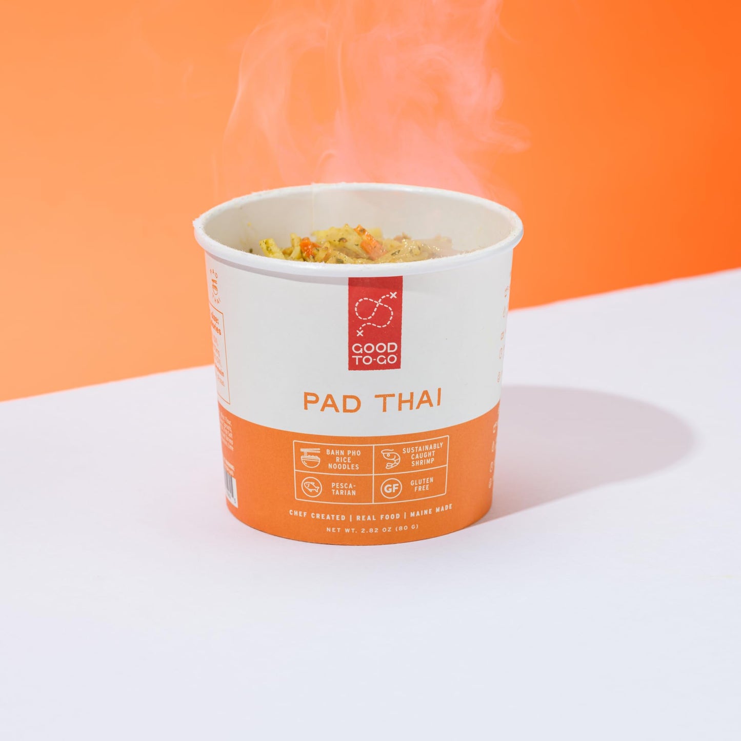GOOD TO-GO Instant Lunch & Dinner Cups (8-Pack) | Gluten-Free | Real Food Ready in Under 10 Minutes! | Microwavable Food Just Add Water Meals | Healthy, Delicious, Low in Sodium (Pad Thai, 8-Pack)