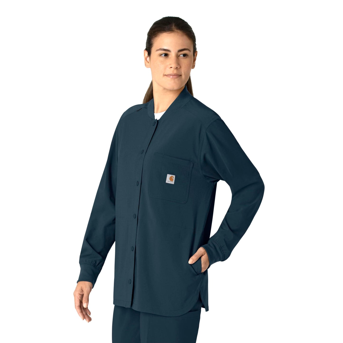 Carhartt Force Cross-Flex Women's Shirt Jacket - Navy, S