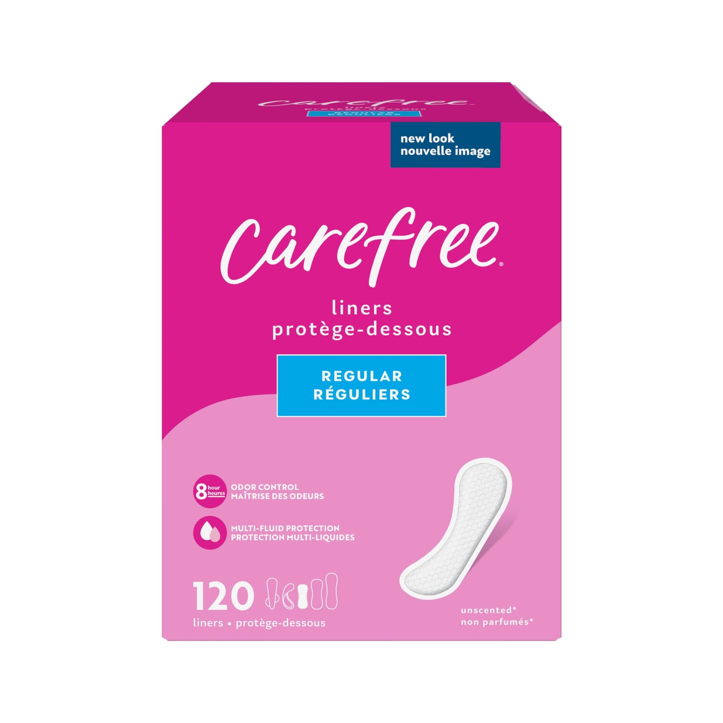 Carefree Panty Liners 120ct & Glisten Garbage Disposer Cleaner 4 Packets
