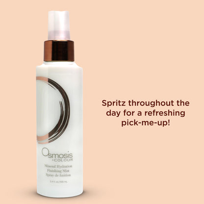 Osmosis Mineral Hydration Finishing Facial Mist to Revive Skin Radiance, Makeup Setting Spray, 3.4 Fl Oz