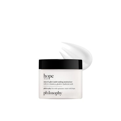 philosophy hope in a jar smooth-glow multi-tasking face moisturizer - with pro-vitamin P, glycolic & hyaluronic acid - provides deep & long-lasting hydration & smoother, radiant skin