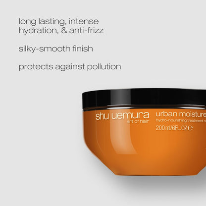 shu uemura art of hair Urban Moisture Deep Hydration Treatment Mask - Nourishes, Smooths, and Adds Shine For Dry Hair, 6 Fl Oz