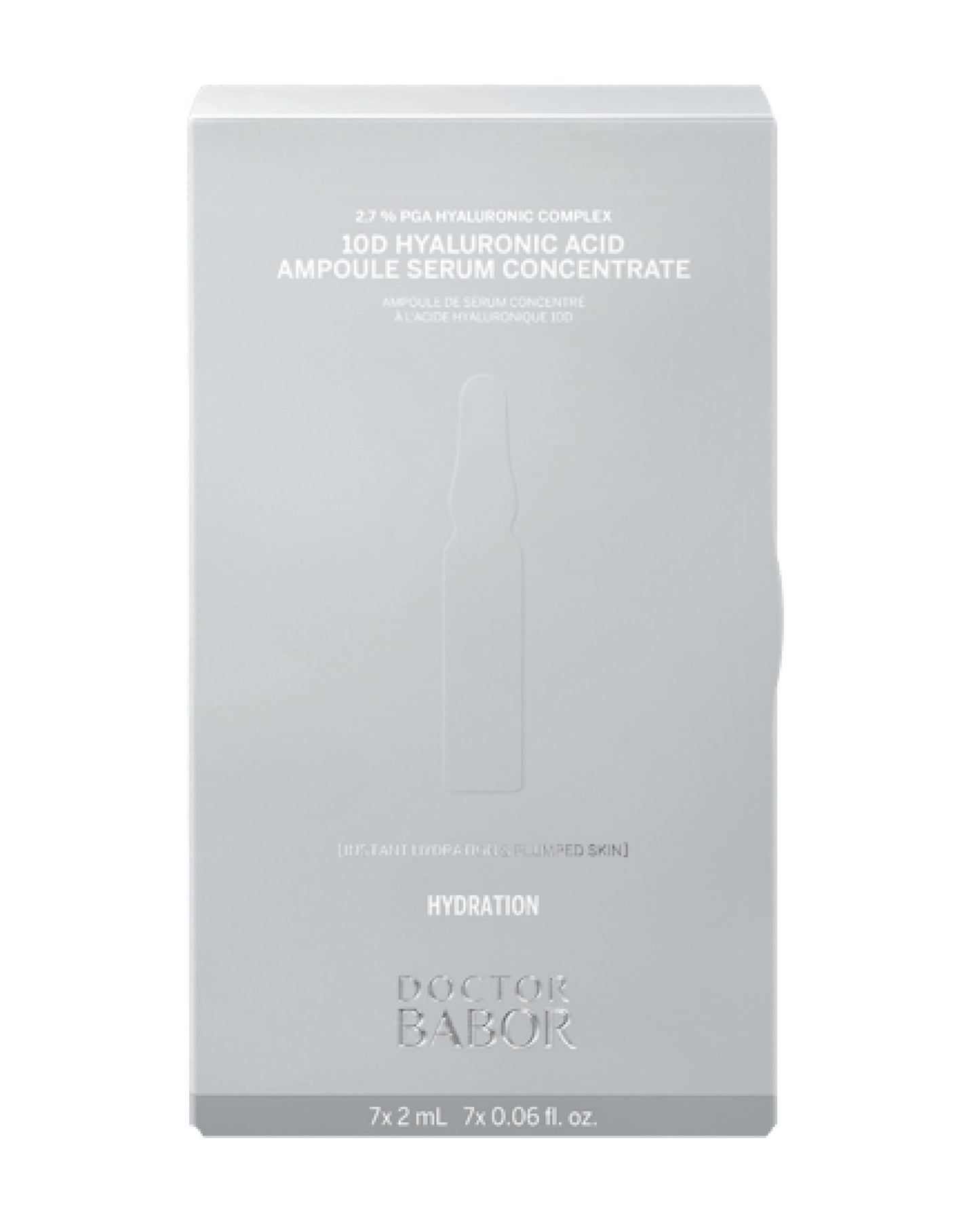 DOCTOR BABOR 10D Hyaluronic Acid Ampoule Serum Concentrate, 7-day Moisture Treatment, Plumper Fresher Complexion with Intensive Moisture, Minimize Wrinkles, Radiantly Glowing Skin