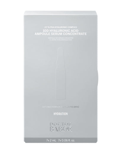 DOCTOR BABOR 10D Hyaluronic Acid Ampoule Serum Concentrate, 7-day Moisture Treatment, Plumper Fresher Complexion with Intensive Moisture, Minimize Wrinkles, Radiantly Glowing Skin