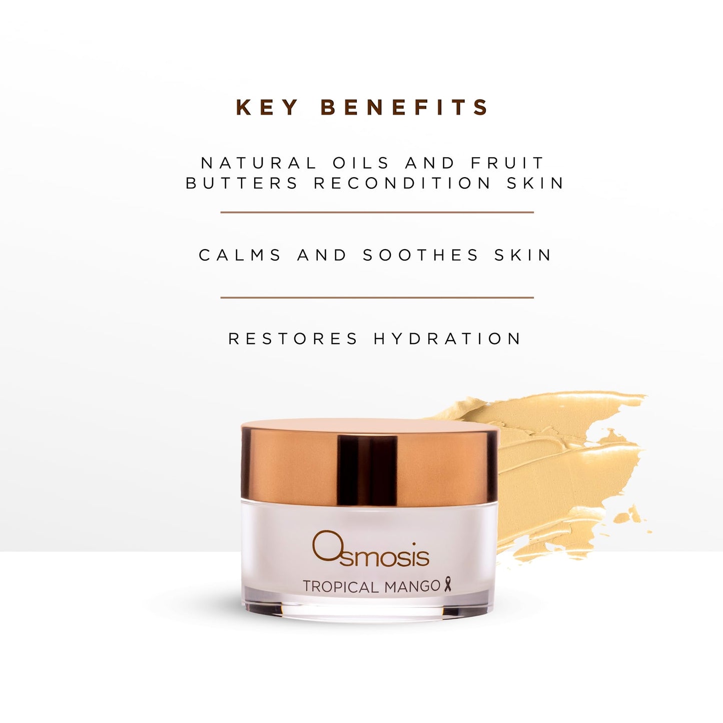 OSMOSIS TROPICAL MANGO Hydrating Barrier Repair Mask with Shea Butter, Avocado Oil, and Jojoba for Dry, Aging, and Sensitive Skin, 1 Oz