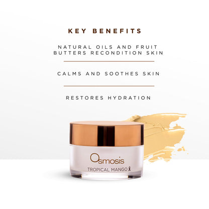 OSMOSIS TROPICAL MANGO Hydrating Barrier Repair Mask with Shea Butter, Avocado Oil, and Jojoba for Dry, Aging, and Sensitive Skin, 1 Oz