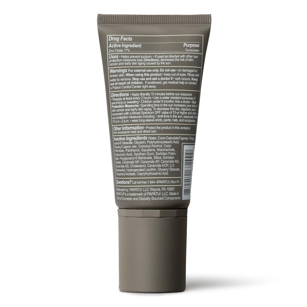 PAPATUI by Dwayne Johnson Hydrating Men's Face Moisturizer with SPF 30 | Unscented | Broad Spectrum Sun Protection | Lightweight Hydration | 2.5 fl oz (Pack of 2)