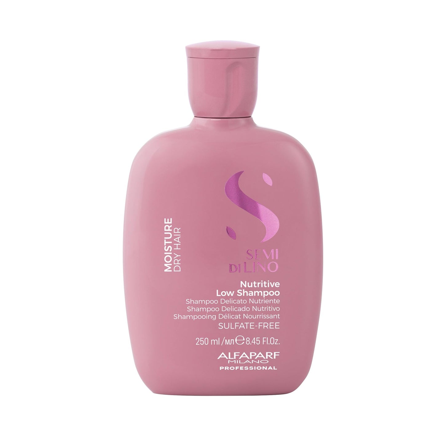 ALFAPARF MILANO Semi di Lino Moisture Nutritive Shampoo and Conditioner Set for Dry Hair - Sulfate Free Moisturizing Shampoo and Conditioner - Safe on Color Treated Hair - Adds Shine and Softness