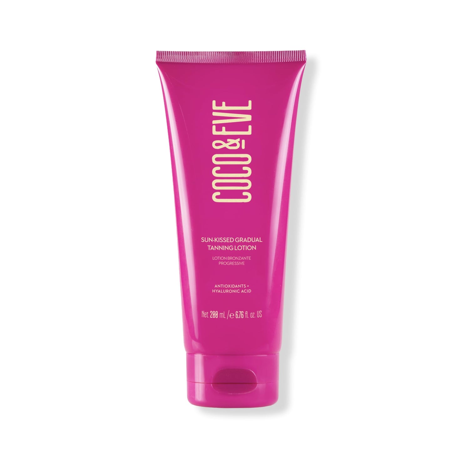 Coco & Eve Sun-kissed Gradual Tanning Lotion - Natural Sunless Moisturizing Tanner with 72H Hydration & Streak-Free, Buildable Glow. Skincare-Infused with Antioxidants and Hyaluronic Acid (6.76 fl oz)