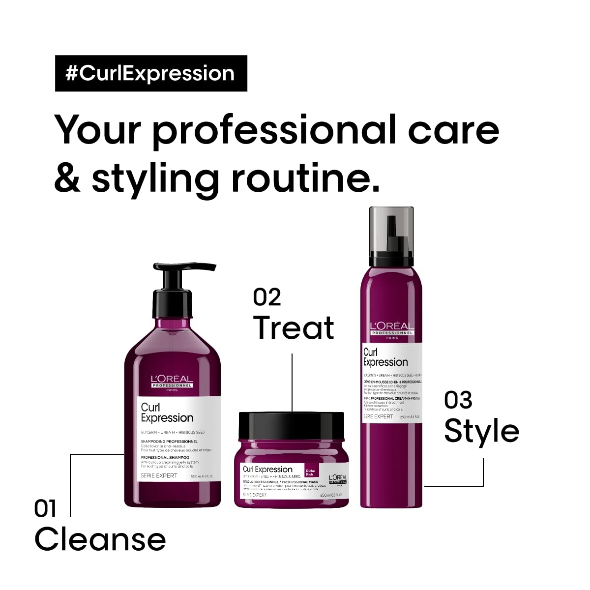 L'Oréal Professionnel Paris Curl Expression Rich Mask - For Curly and Coily Hair, Provides Intense Hydration& Curl Definition, With Glycerin