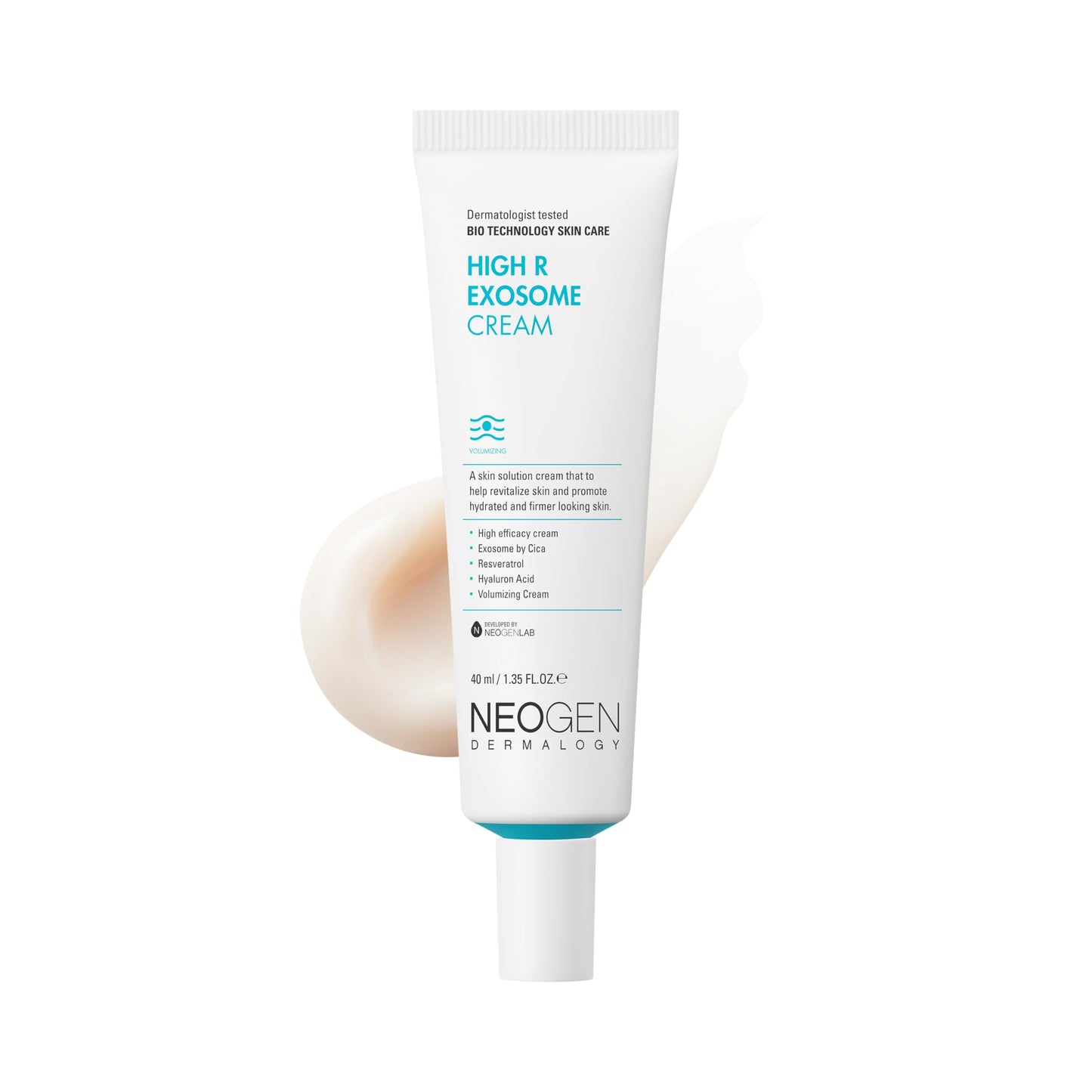 NEOGEN by DERMALOGY High R Exosome Cream, Hydrating Face Moisturizer with Hyaluronic Acid, Peptides & Resveratrol, Korean Skincare for Skin Nourishment & Elasticity, 1.36 fl oz